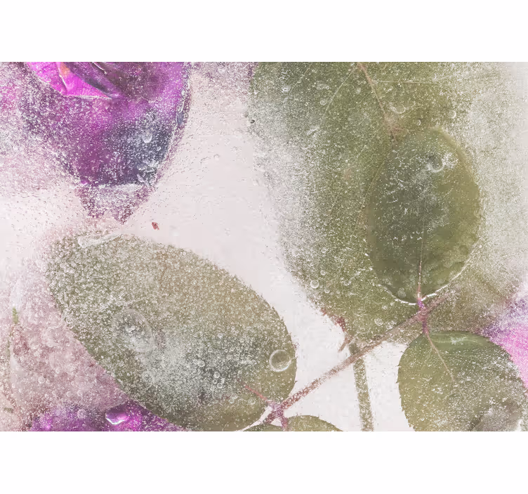 Flowers wall mural in purple floral elements - TenStickers