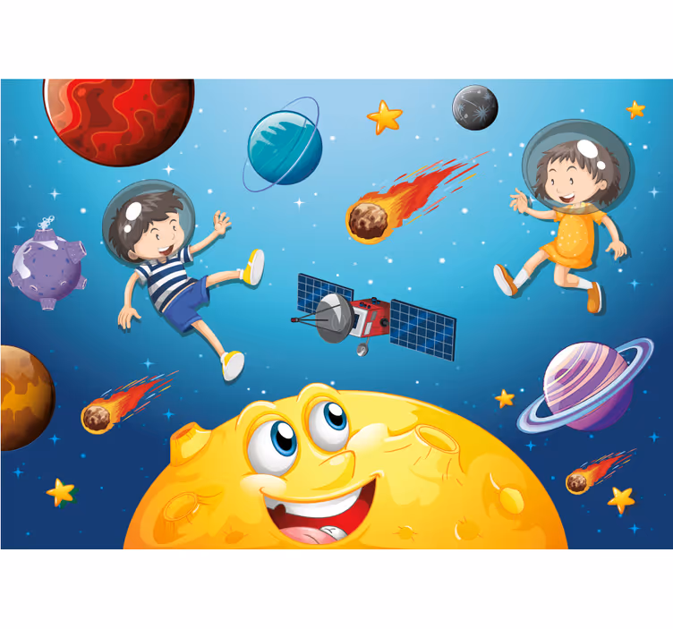 Wall mural fantasy cosmic voyage adventure - TenStickers