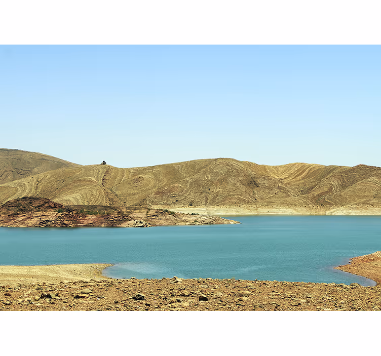 Serene mountain lake mountain wall mural - TenStickers