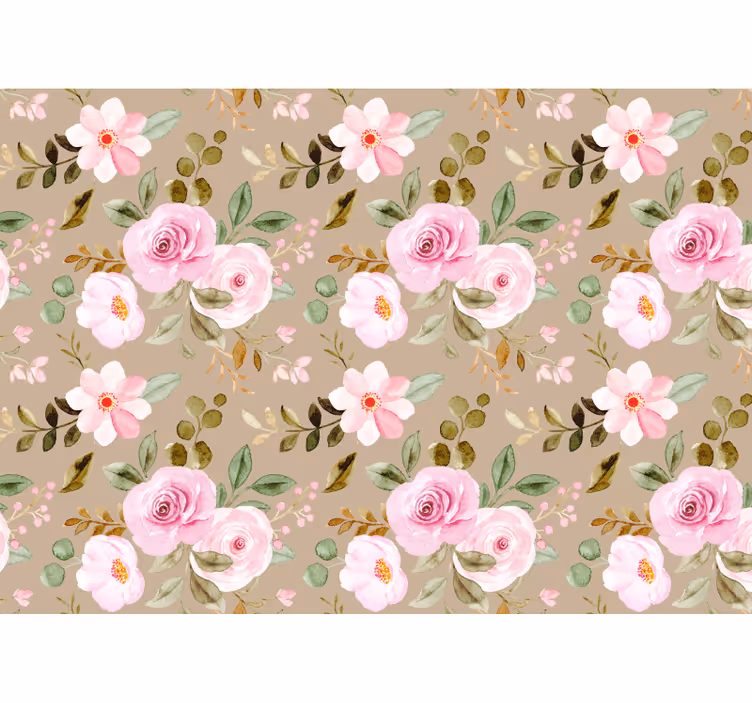 Floral Blossom Elegance flowers wall mural - TenStickers