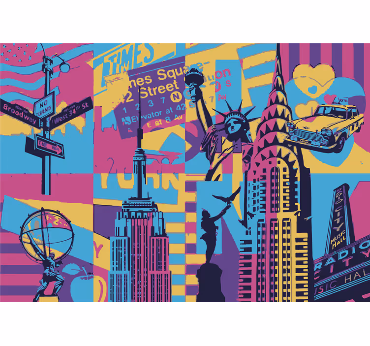 Wall mural city new york cityscape - TenStickers