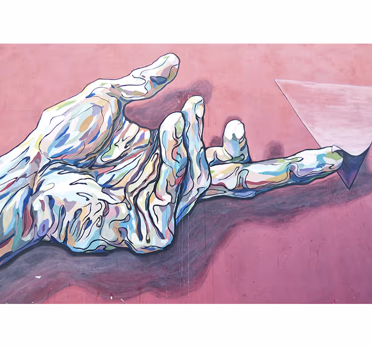 Abstract Hand Gesture wall mural painting - TenStickers