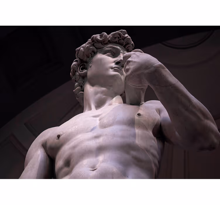 Wall mural classic art michelangelo's marble figure - TenStickers