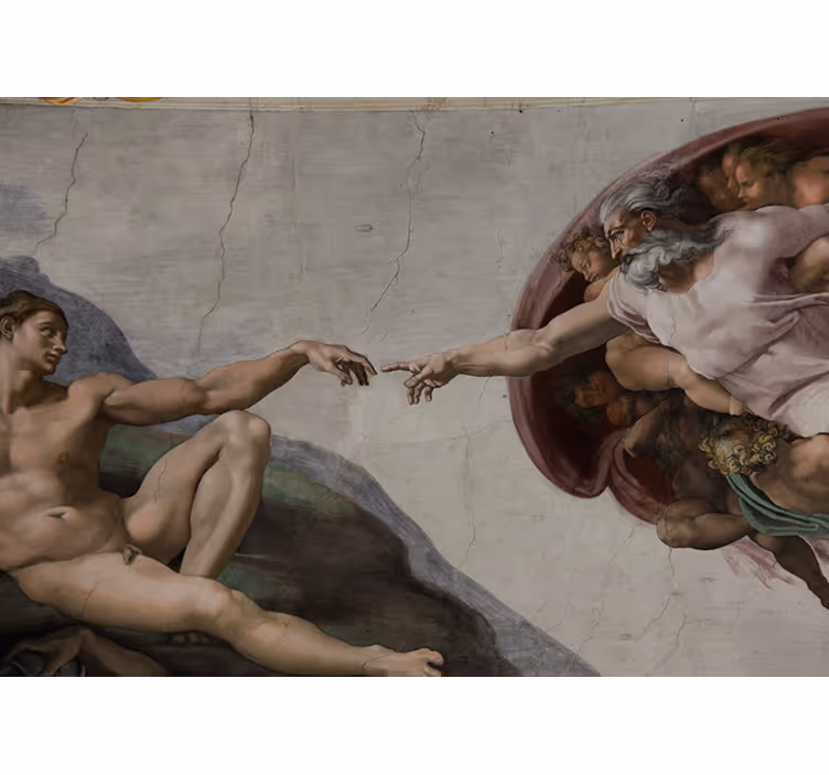 Wall mural classic art creation scene - TenStickers
