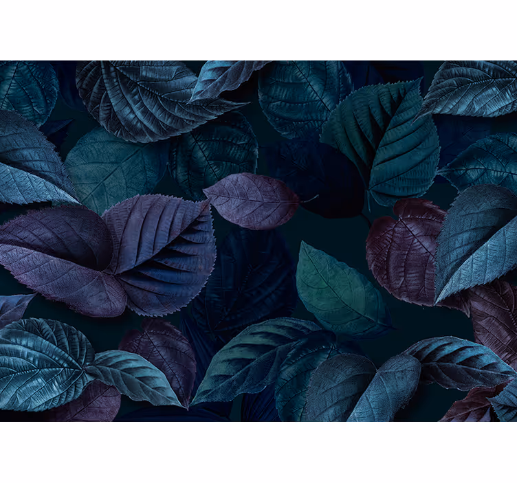 Nature wall mural soft leaf designs - TenStickers