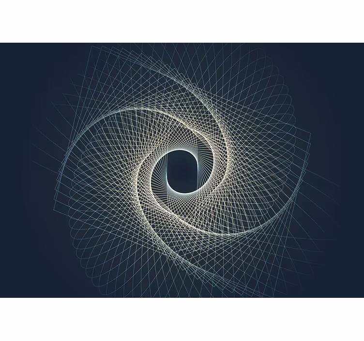 Abstract mural wallpaper spiral geometric design - TenStickers