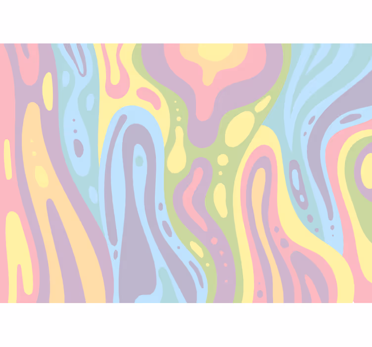 Flowing color patterns abstract mural wallpaper - TenStickers
