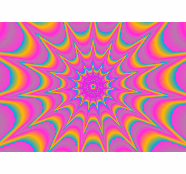 Abstract mural wallpaper hypnotic radiating design - TenStickers
