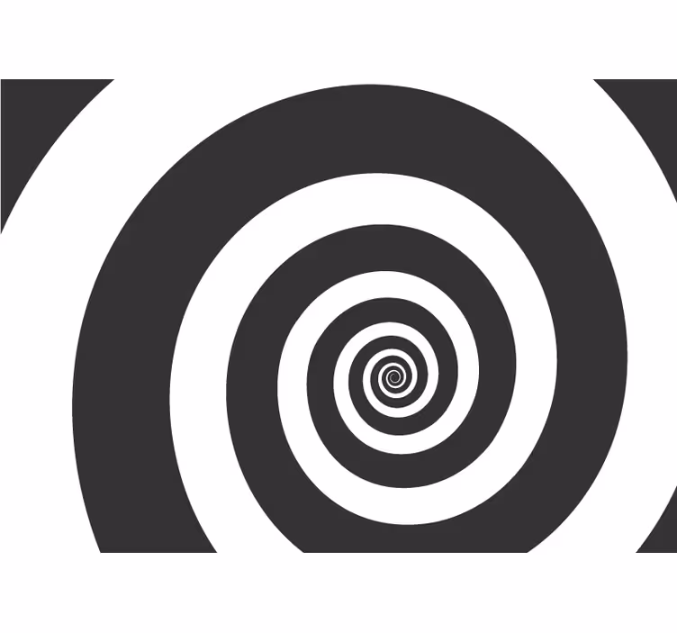 Abstract mural wallpaper spiral illusion design - TenStickers