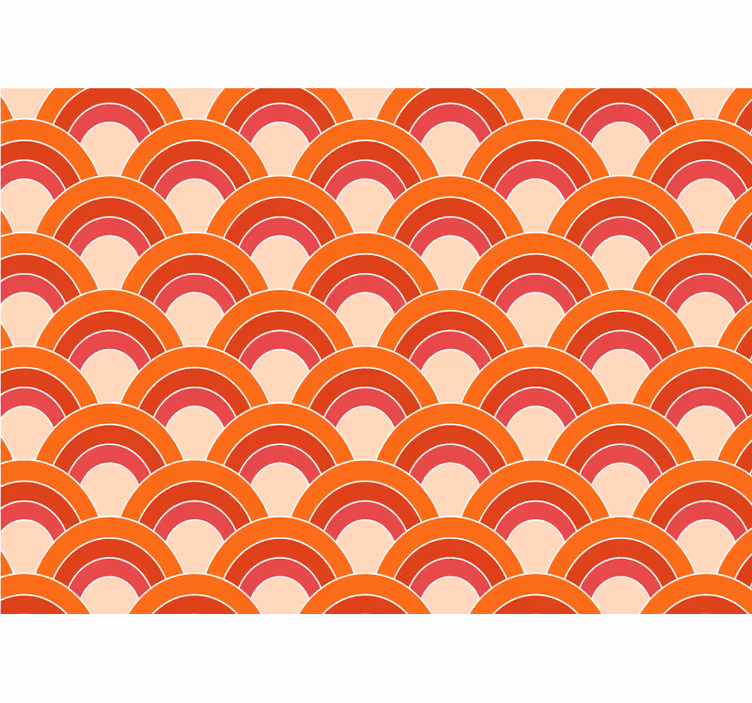 Wall mural pattern layered circular design - TenStickers
