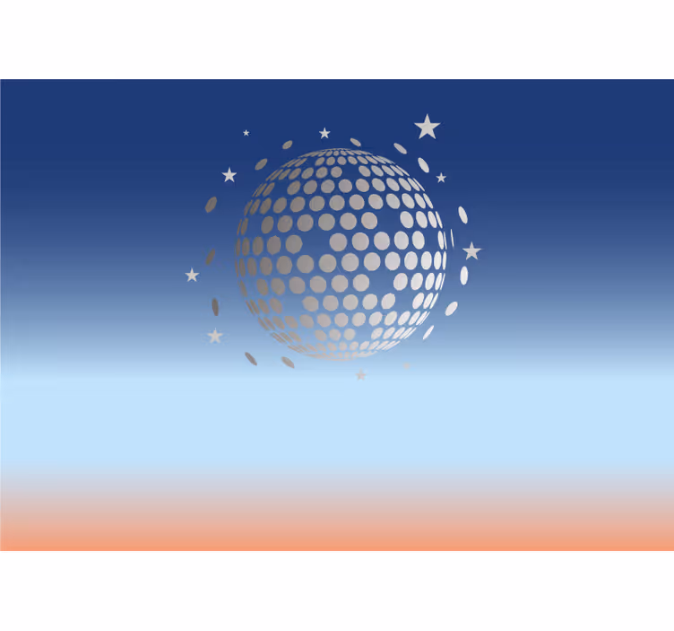Wall mural music disco ball pattern - TenStickers