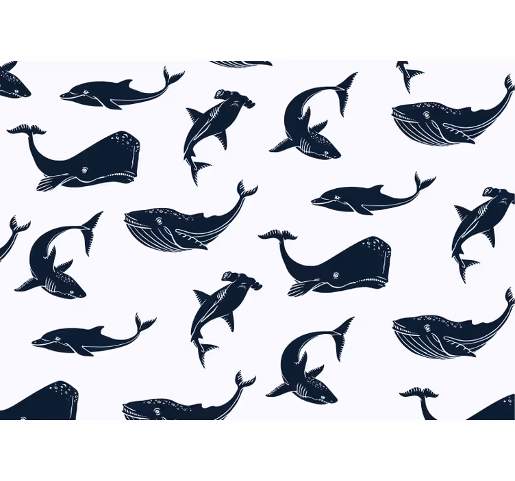 Wall mural animals inspired by marine life - TenStickers