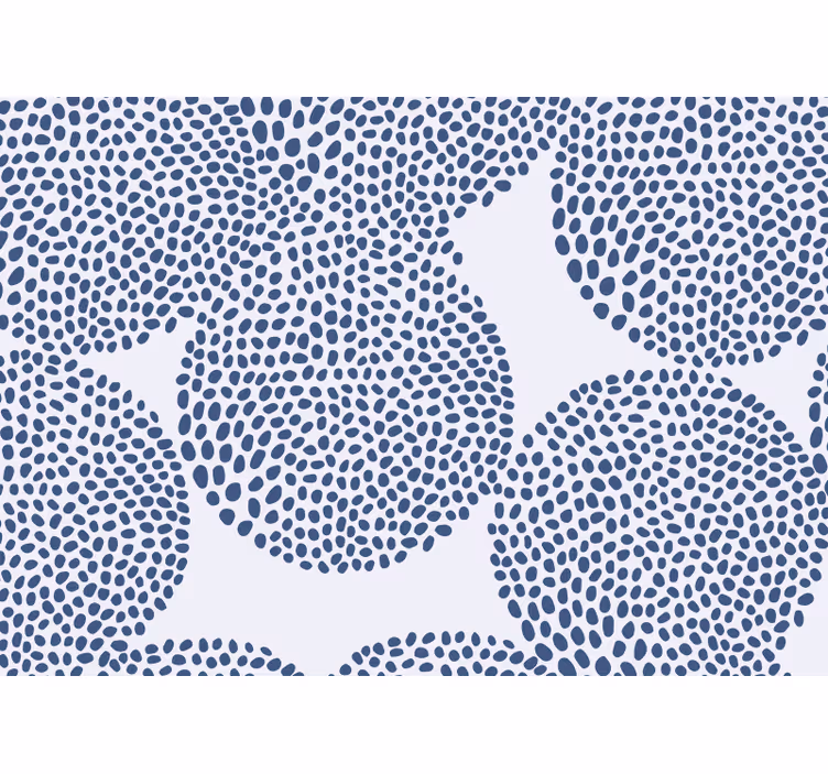 Wall mural pattern organic shape design - TenStickers