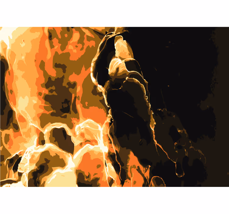 Abstract mural wallpaper fiery abstract design - TenStickers