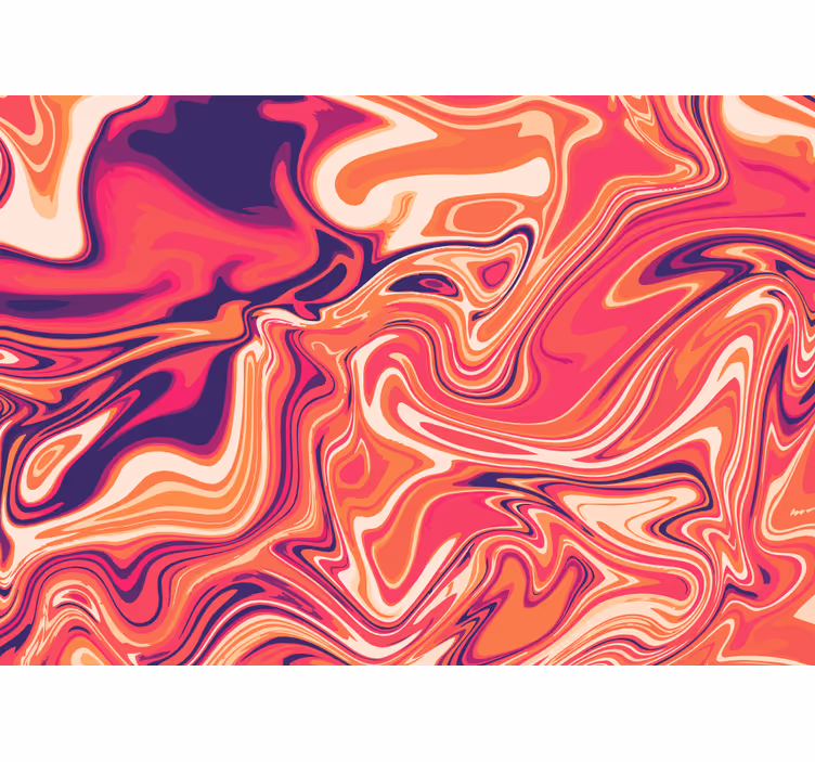 Abstract mural wallpaper flowing swirl designs - TenStickers