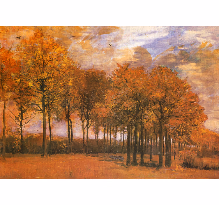 Landscape wall mural fall woodland scene - TenStickers