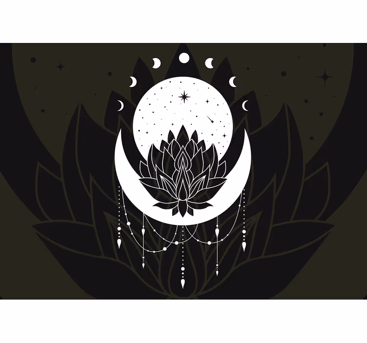 Lotus blossom unique pattern Mandala Wall Mural - TenStickers