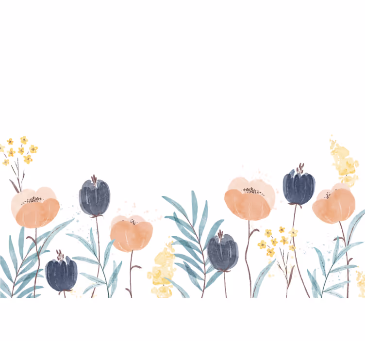 Flowers wall mural delightful floral arrangement - TenStickers