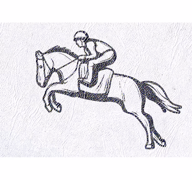 Automotive wall murals horse riding jump - TenStickers
