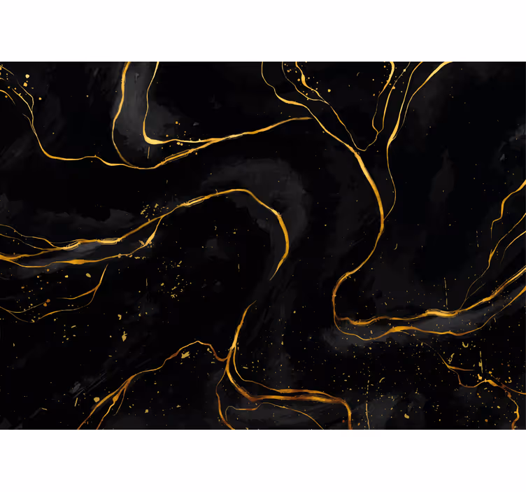 Abstract mural wallpaper with elegant gold lines - TenStickers