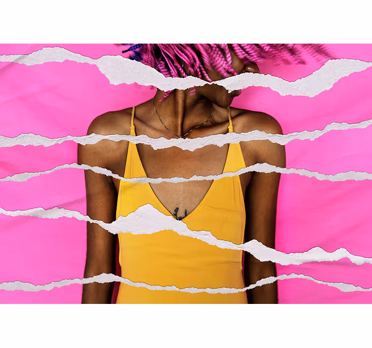 Ripped Paper Effect wall mural people - TenStickers