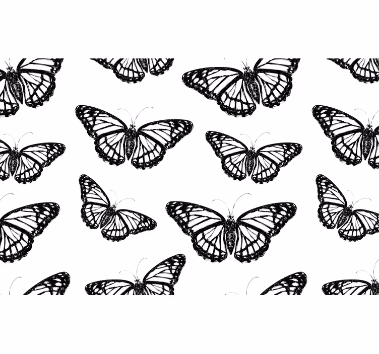 Elegant black butterflies wall mural animals - TenStickers