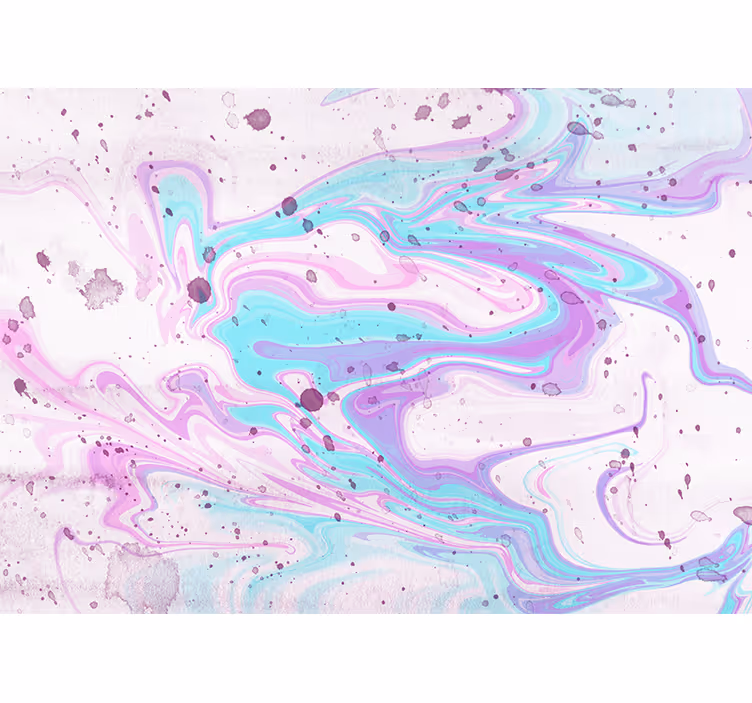 Abstract mural wallpaper in swirling pastel patterns - TenStickers