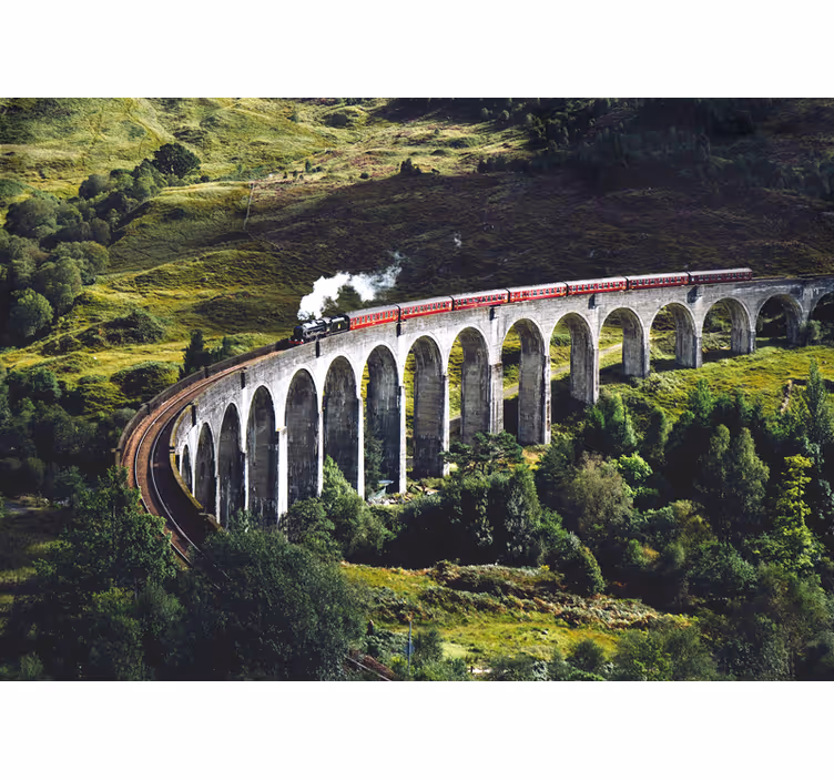 Wall mural city iconic railway bridge - TenStickers