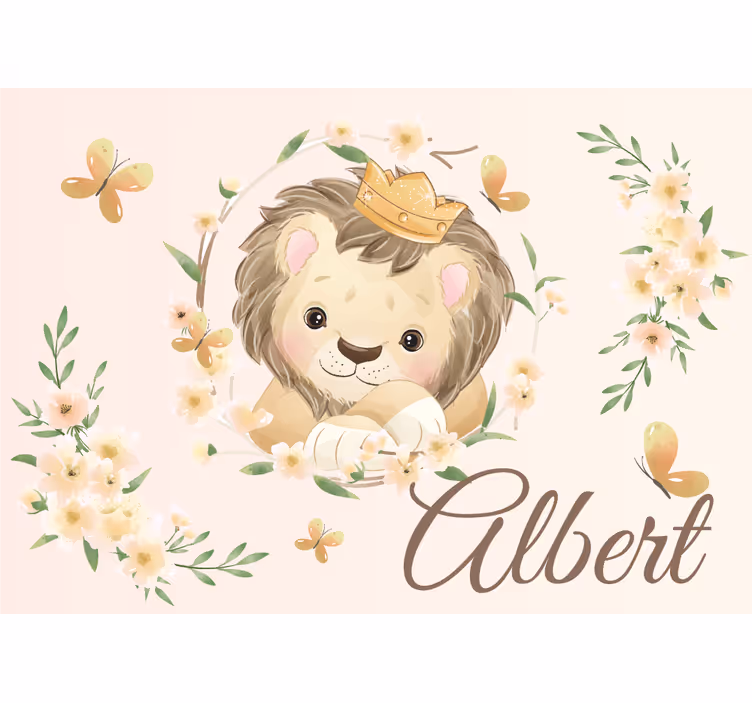 Wall mural lion adorable lion king - TenStickers