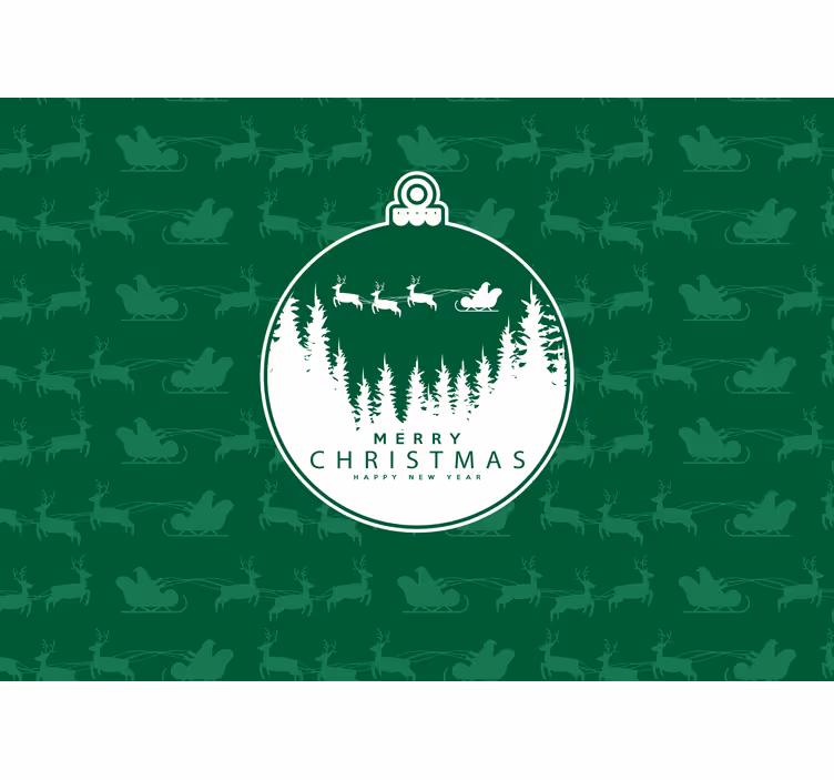 Wall mural christmas joyful winter landscape - TenStickers