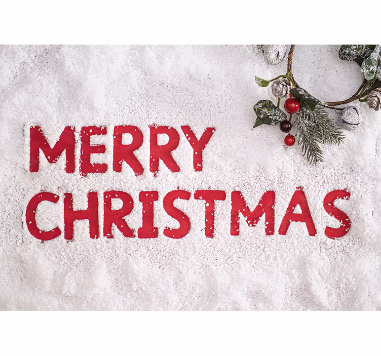 Wall mural christmas festive snowy greetings - TenStickers