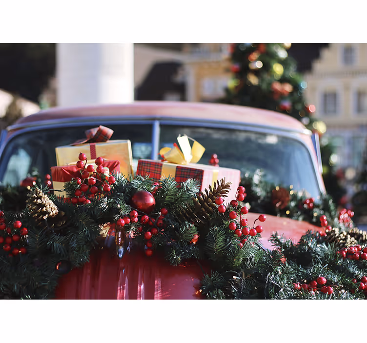 Wall mural christmas festive holiday gifts - TenStickers