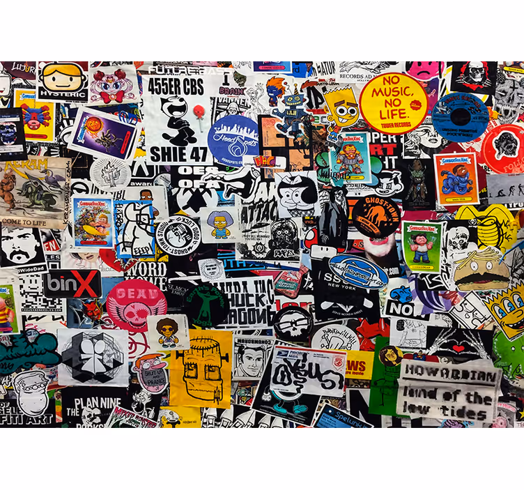 Urban art wall mural colorful sticker collage - TenStickers