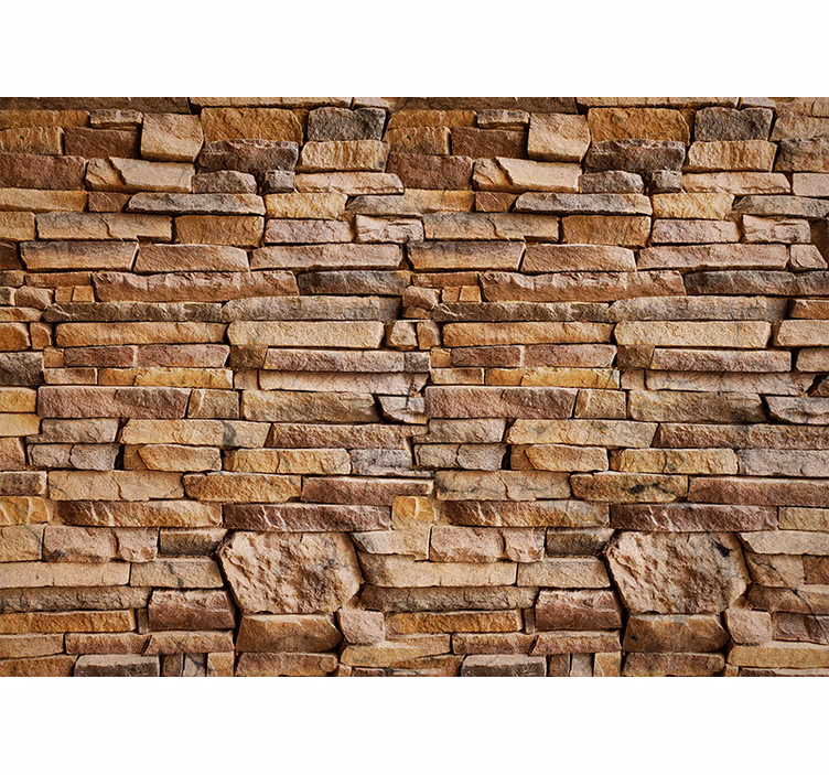 Stone wall mural natural stone look - TenStickers