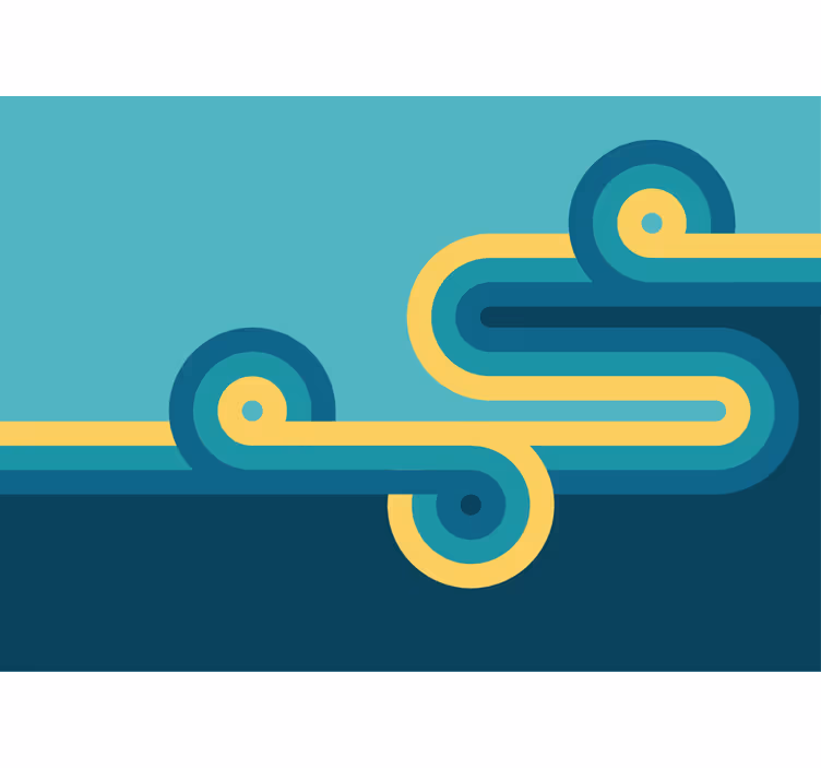 Abstract mural wallpaper arched line designs - TenStickers