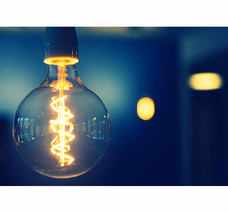 Wall mural text elegant light fixture - TenStickers