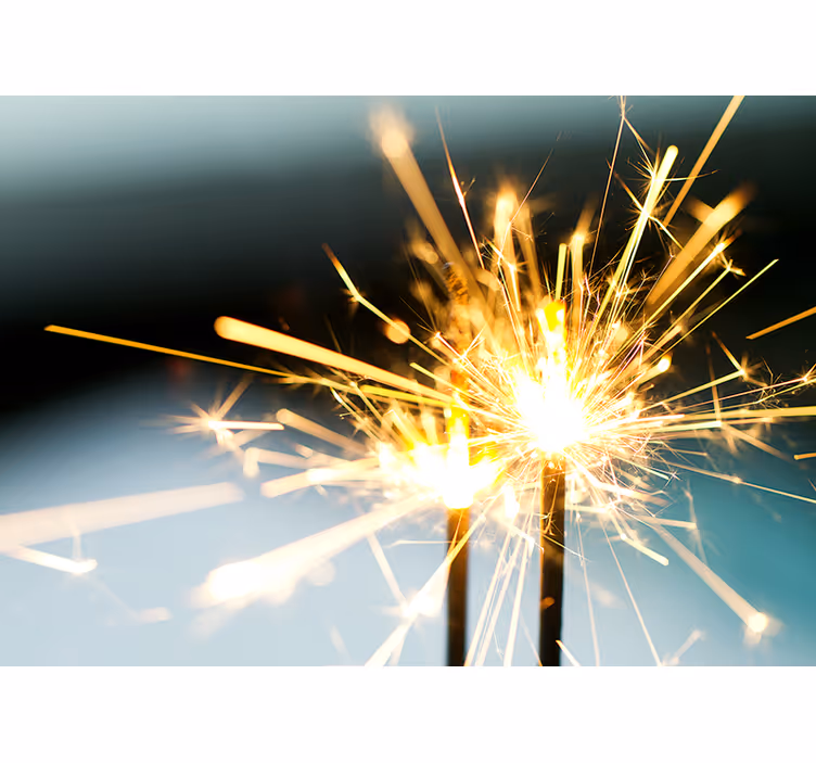 Radiant Sparkler Burst wall mural - TenStickers