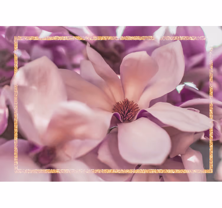 Flowers wall mural magnolia blossom closeup - TenStickers