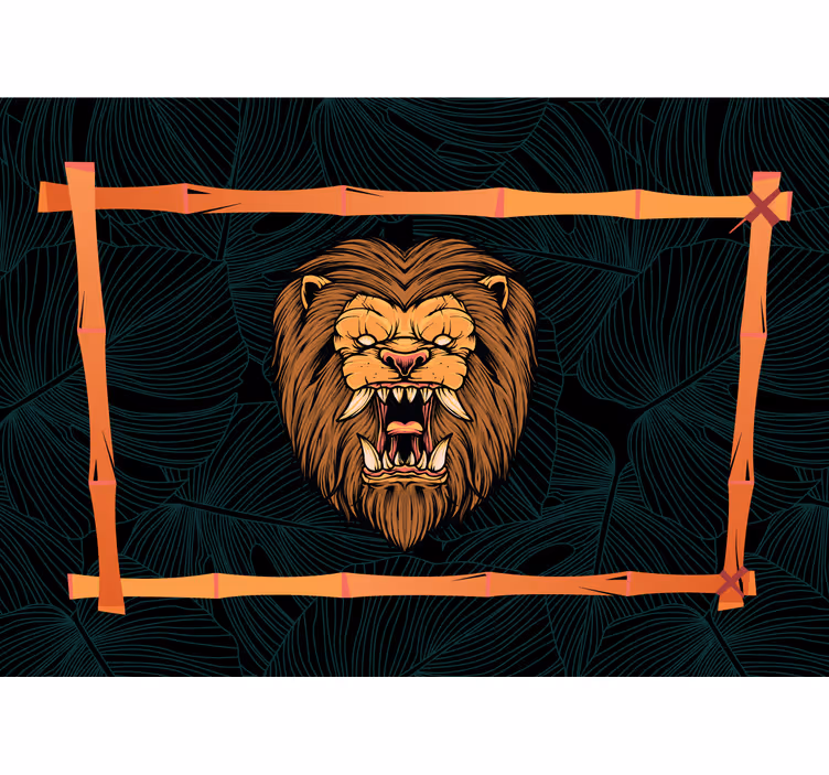 Majestic Artwork wall mural lion - TenStickers