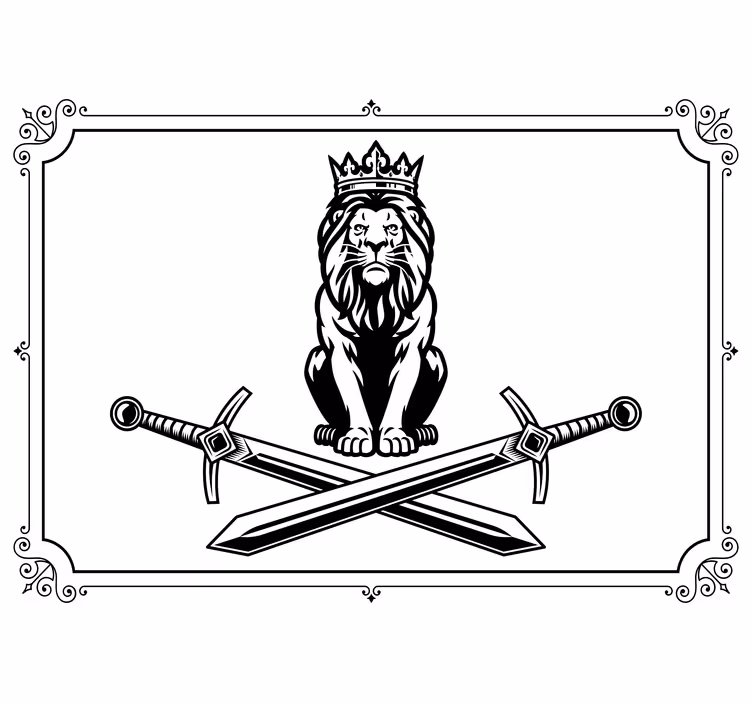 Wall mural lion majestic lion icon - TenStickers