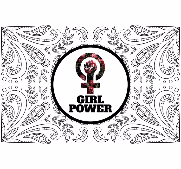 Wall mural text empowering women statements - TenStickers