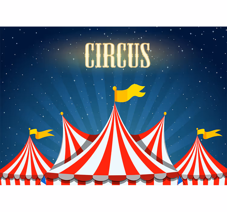 Love wall mural circus fun - TenStickers