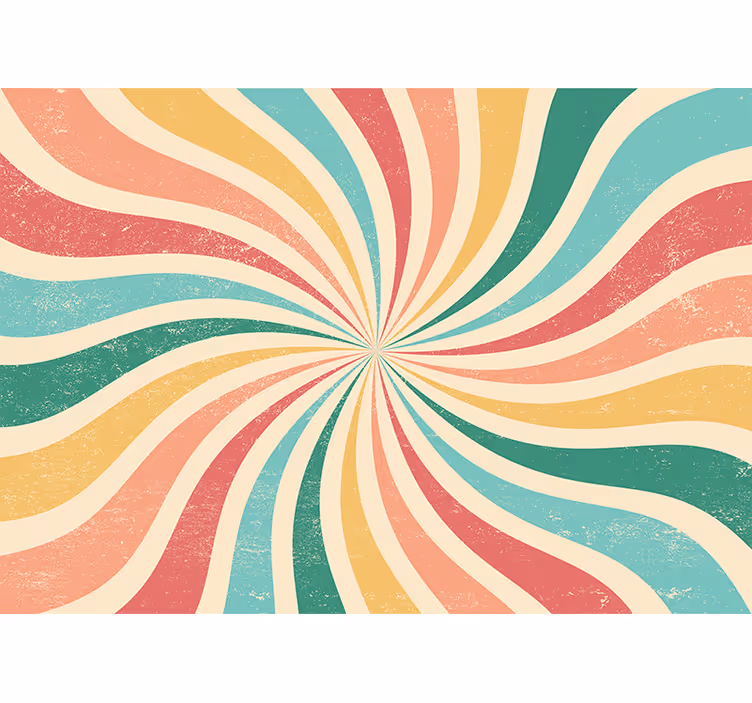 3d mural wallpaper spiral color waves - TenStickers