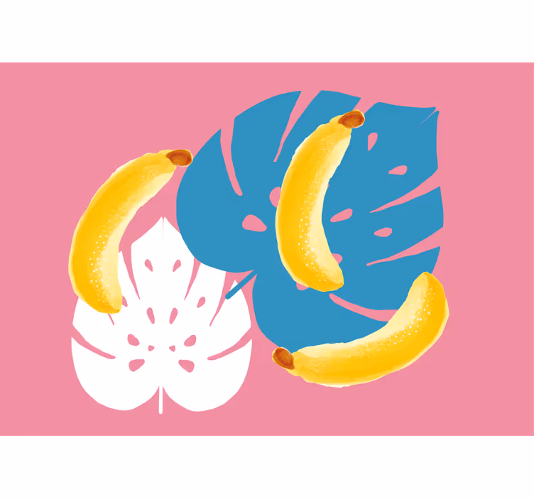 Other flowers wall mural bananas and leaves - TenStickers