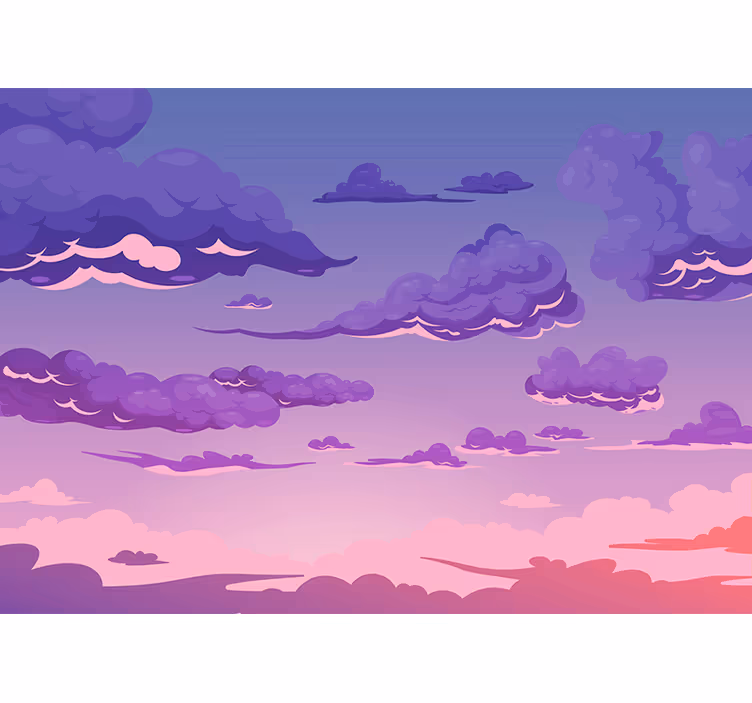 Sky mural wallpaper whimsical cloud view - TenStickers