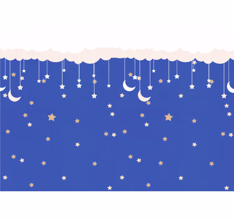 Childrens bedroom wall mural night sky adventure - TenStickers