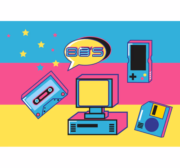 Urban art wall mural retro gaming design - TenStickers