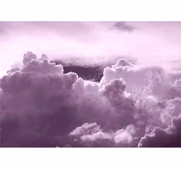 Sky mural wallpaper purple cloud formation - TenStickers