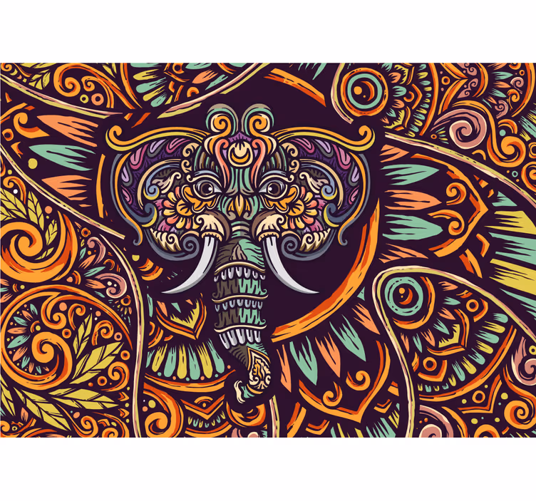 Wall mural animals decorative elephant design - TenStickers