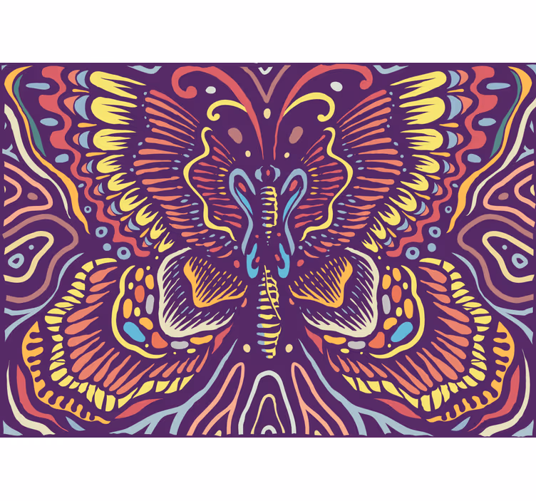 Colorful Butterfly Art wall mural animals - TenStickers